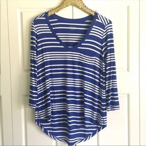 Striped V-Neck Tunic